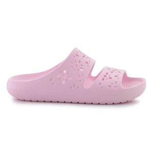 Klapki Crocs Classic Floral Cutout sandal 210966-6ZW różowe