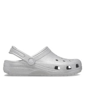 Klapki Crocs Classic Glitter Clog 205942 Srebrny