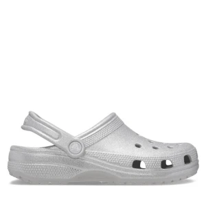 Klapki Crocs Classic Glitter Clog 205942 Srebrny