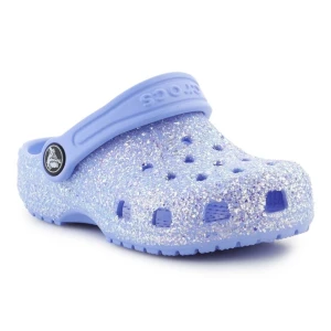 Klapki Crocs Classic Glitter Clog T 206992-5Q6 niebieskie