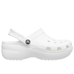 Klapki damskie Crocs Classic Platform Clog 206750-100 - białe