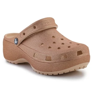 Klapki Crocs Classic Platform Glitter Clog 207241-2DS brązowe