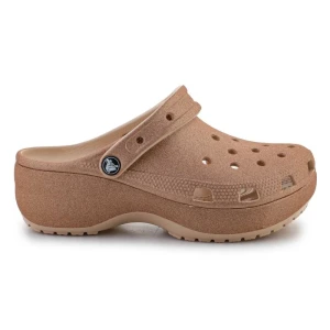 Klapki Crocs Classic Platform Glitter Clog 207241-2DS brązowe