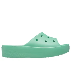 Klapki Crocs Classic Platform Slide 208180-3UG - zielone