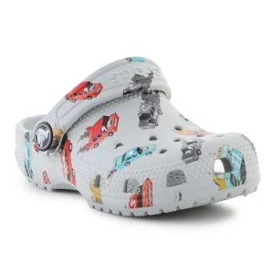 Klapki Crocs Classic Race Cars Graphic 210992-1NN białe