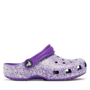 Klapki Crocs Crocs Classic Glitter Clog K 206993 Neon Purple/Multi 573