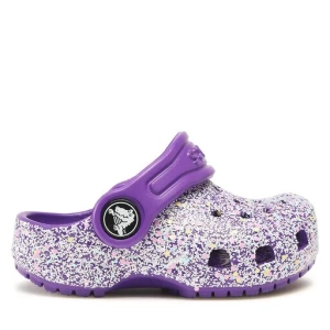 Klapki Crocs Crocs Classic Glitter Kids Clog T 206992 Neon Purple/Multi 573
