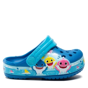 Klapki Crocs Crocsflbaby Shark Band Clog T 207066 Niebieski