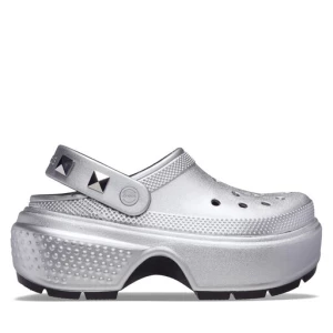 Klapki Crocs Stomp Metallic Clog 210362 Srebrny