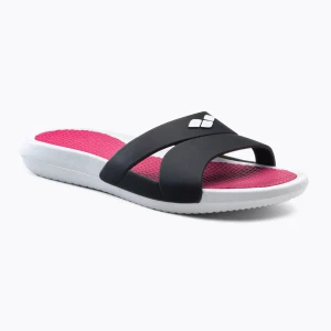 Klapki damskie arena Nina white / dark grey / magenta Czarny