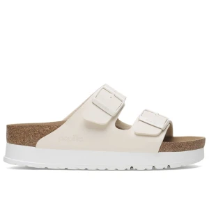 Klapki damskie Birkenstock Arizona PAP Flex Platform 1029127 - beżowe