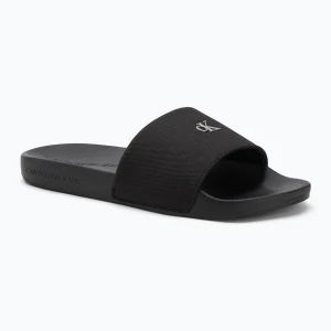 Klapki damskie Calvin Klein YW0YW01713 Slide Monogram Hardware triple black