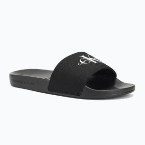 Klapki damskie Calvin Klein YW0YW01835 Slide Monogram Wn black/bright white