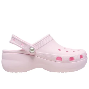 Klapki damskie Crocs Classic Platform 211231-6ZW - różowe