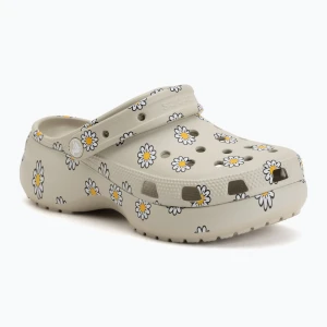 Zdjęcie produktu Klapki damskie Crocs Classic Platform Floral meteor Beżowy