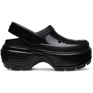 Klapki damskie Crocs Stomp High Shine Clog Blk