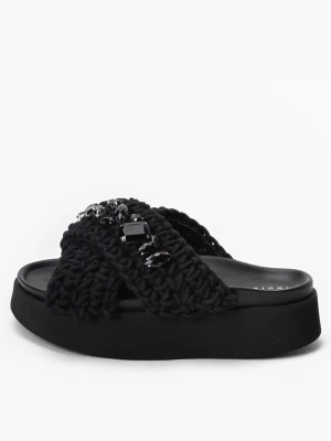 Klapki damskie INUIKII WOVEN STONES PLATFORM