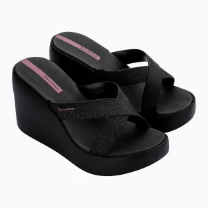 Klapki damskie Ipanema High Fashion II Slide black/glitter black/lilac