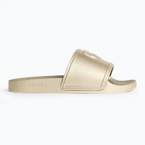 Klapki damskie KARL LAGERFELD Kondo 2.0 NFT Relief gold rubber