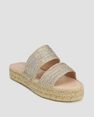 Klapki Damskie Manebi Double Sole 2 Bands Sandals Złote