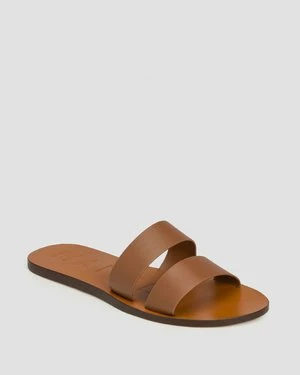 Klapki Damskie Manebi Leather Two Bands Sandals Canyon Brązowe
