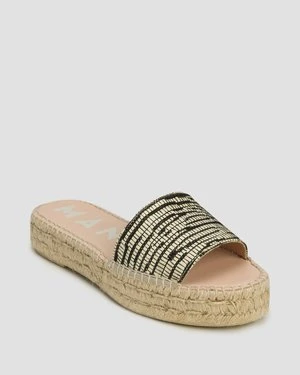 Klapki Damskie Manebi Raffia Zebra Double Sole Slides