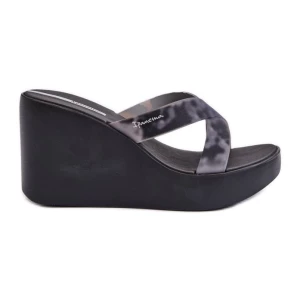 Klapki Damskie Na Koturnie 83520 Ipanema High Fashion Slide Fem Czarne