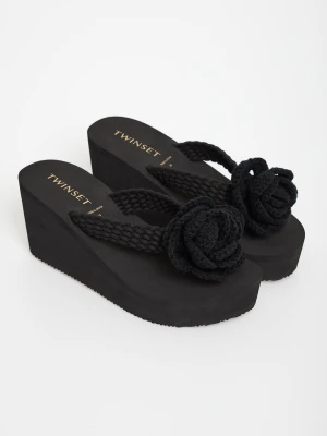 Klapki damskie na koturnie TWINSET U&B