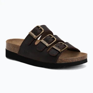 Klapki damskie Scholl Rio Wedge Ad Med dark brown