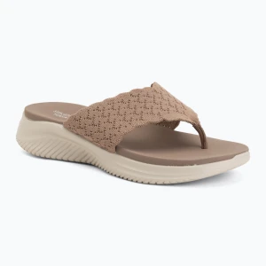 Klapki damskie SKECHERS Ultra Flex 3.0 Rhythm Waves brown