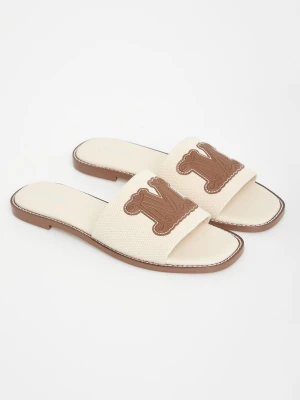 Klapki damskie skórzane Caucaso MAX MARA BEACHWEAR