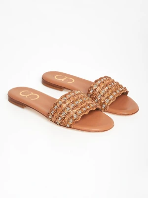 Klapki damskie skórzane CESARE CASADEI