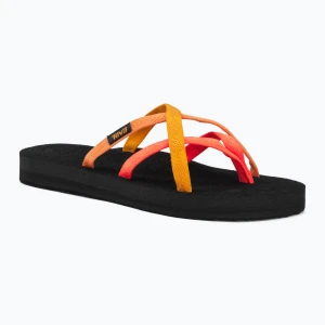 Klapki damskie Teva Olowahu neon coral multi Pomarańczowy