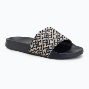 Klapki damskie Tommy Hilfiger Monogram space blue Granatowy