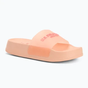 Klapki damskie U.S. Polo Assn. AMAMI009A samon/pink/white