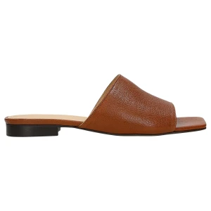 Brązowe klapki ze skóry licowej 74150-53 Wojas