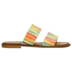 Kolorowe skórzane klapki damskie 74140-50 Wojas