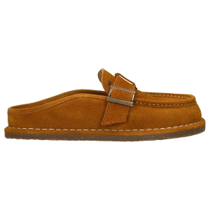 Klapki typu loafer z dwoiny welurowej 74162-63 Wojas