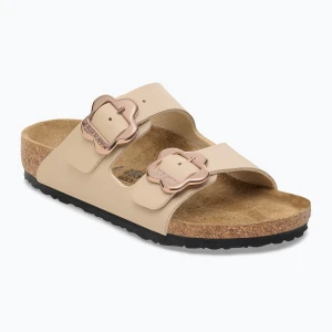 Klapki dziecięce BIRKENSTOCK Arizona Flowers Kids Birko-Flor sandcastle Beżowy