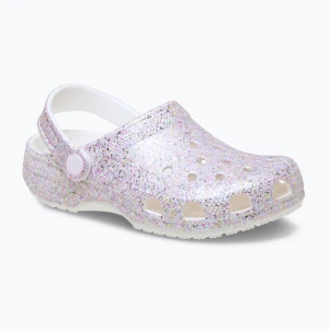 Klapki dziecięce Crocs Classic Fantasy Glitter white