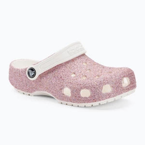 Klapki dziecięce Crocs Classic Glitter Clog Kids white/rainbow