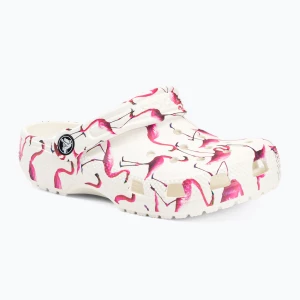 Klapki dziecięce Crocs Classic Pool Party Clog Kids white/flamingo