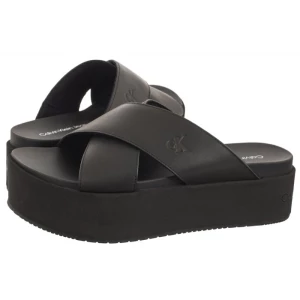 Klapki Flatform Cross MG UC Triple Black YW0YW01349 0GT (CK466-a) Calvin Klein