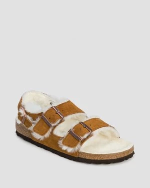 Klapki Futrzane Damskie Birkenstock Milano Shearling Narrow