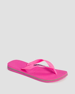 Klapki Havaianas Brasil Logo Neon Różowe