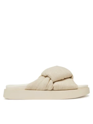 Klapki Inuikii Oversized Linken Knot-147 1028 Écru Kremowy