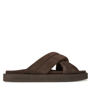 Klapki Inuikii Suede Crossed 50102-500 Brązowy