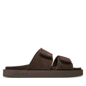 Klapki Inuikii Suede Double Band 50102-510 Brązowy