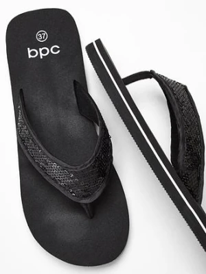 Klapki japonki z cekinami bonprix