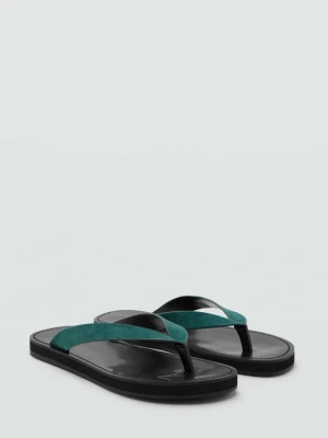 Klapki japonki z paskami zielony - Dziewczyna - - MANGO TEEN